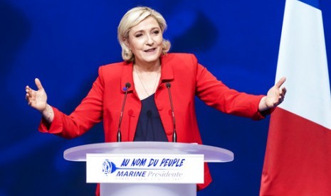 Kandidat presiden sayap kanan Prancis Marine Le Pen.