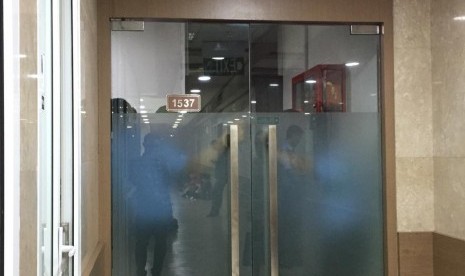 Kantor fraksi PPP di Kompleks Parlemen Senayan, Jakarta, dijaga ketat, Jumat (15/3) pascakabar OTT Ketua Umum PPP M Romahurmuziy. 