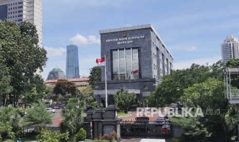 Kantor Polda Metro Jaya di Jl Jendral Sudirman, Jakarta Selatan, Kamis (19/1).