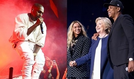 Kanye West berseteru dengan pasangan Beyonce dan Jay Z