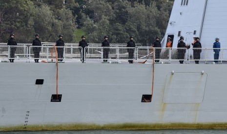 Kapal perang China di Sydney, Australia.