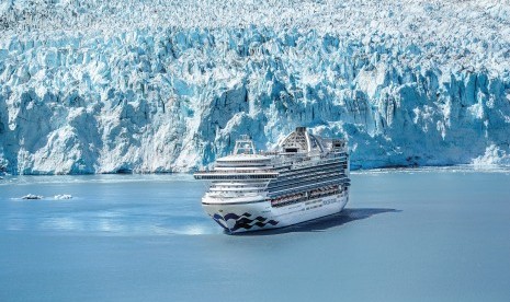 Kapal Princess Cruisess saat menuju Alaska.