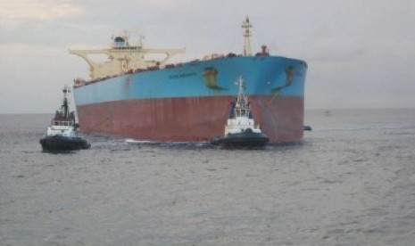 Tanker di perairan internasional (Ilustrasi).