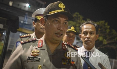 Kapolda Banten, Brigjen Listyo Sigit Prabowo saat di temui di Pelabuhan Merak, Banten, Senin (5/6) malam.