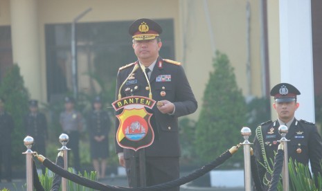 Kapolda Banten Irjen Pol Tomsi Tohir saat upacara peringatan hari kesaktian Pancasila di Mapolda Banten, Kota Serang, Banten, Selasa (1/9). 