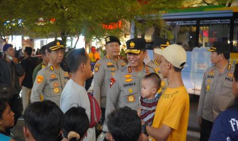   Kapolda DIY, Irjen Suwondo Nainggolan, saat berada di kawasan wisata Malioboro.