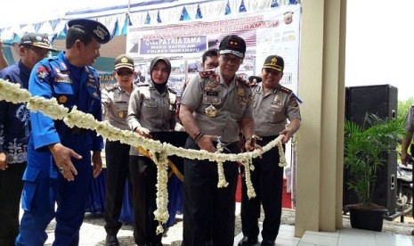 Kapolda Jawa Barat Irjen Pol Anton Charliyan meresmikan Mako Satpolair Polres Indramayu di Desa Karangsong, Kecamatan/Kabupaten Indramayu, Kamis (2/3).