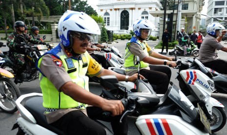 Ilustrasi patroli pengamanan Pemilu 2019 di Sumatra Utara.