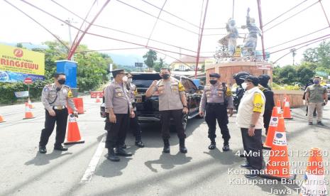 Kapolresta Banyumas pantau Pos Pelayanan Baturraden pasca Lebaran.