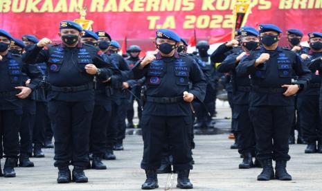 Kapolri Jenderal Listyo Sigit Prabowo resmi membuka rapat kerja teknis (rakernis) Korps Brimob Polri tahun 2022, bertajuk 