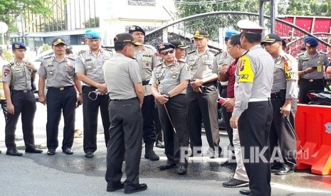 Kapolri Jenderal Pol Tito Karnavian mengunjungi Mapolda Riau, Kamis (17/5). 