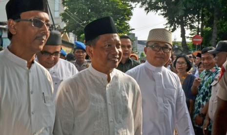 Kapolri Jenderal Pol Tito Karnavian (tengah) menghadiri tabligh akbar.