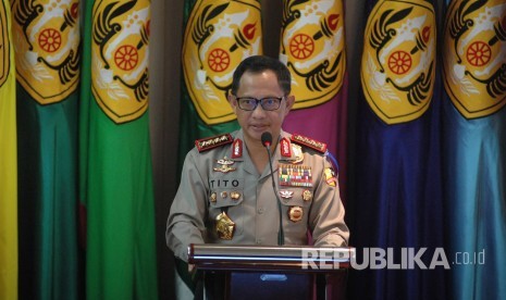 Kapolri Jenderal Polisi Tito Karnavian menyampaikan materi pada Kuliah Umum berjudul 