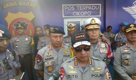 Kapolri Jenderal Tito Karnavian, saat mengunjungi Poskotis Cikopo, Kabupaten Purwakarta, Jabar, Kamis (14/6).