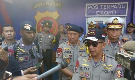 Kapolri Jenderal Tito Karnavian, saat mengunjungi Poskotis Cikopo, Kabupaten Purwakarta, Jabar, Kamis (14/6).