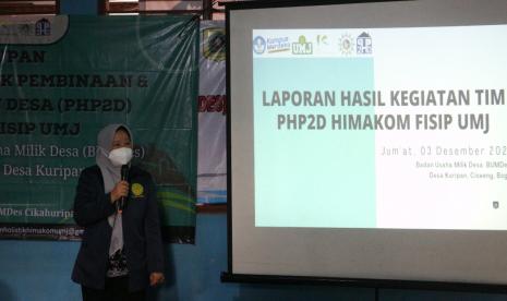 Kaprodi Ilmu Komunikasi, Dr. Oktaviana Purnamasari, M. Si menyampaikan  Desa Kuripan akan menjadi desa binaan dari UMJ. 