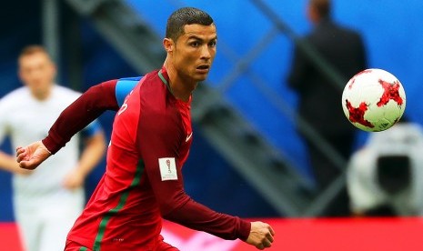 Kapten timnas Portugal, Cristiano Ronaldo.