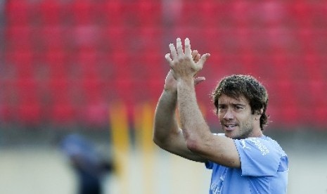 Kapten timnas Uruguay Diego Lugano.