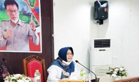 Kapusluh BPPSDMP Leli Nuryati paparkan strategi Pusluhtan mendorong sinergi penyuluh pusat dan daerah mendukung pengembangan korporasi petani di Food Estate Kalteng 