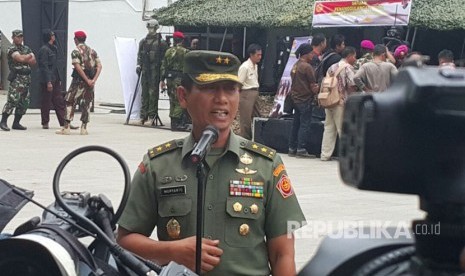 Kapuspen TNI Mayjen TNI Wuryanto, S.Sos., M.Si menggelar jumpa pers dengan media massa di Taman Ismail Marzuki, Jalan Cikini Raya No. 73, Jakarta Pusat, Selasa (10/10).