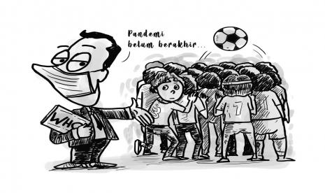 Karikatur opini Pandemi Belum Berakhir