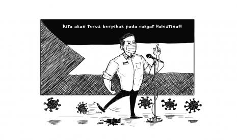 Karikatur opini Stand with Palestine