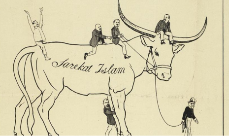 Karikatur Sarekat Islam tahun 1915.