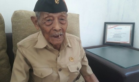 Karto (92 tahun), veteran RI di Desa Jembungan, Banyudono, Boyolali, Jawa Tengah.