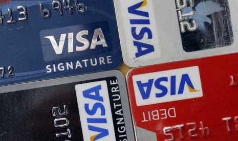 Kartu kredit Visa. Perusahaan penyedia jasa pembayaran, Visa Worldwide Indonesia (Visa), merespons positif pengembangan kartu kredit menggunakan Gerbang Pembayaran Nasional (GPN).