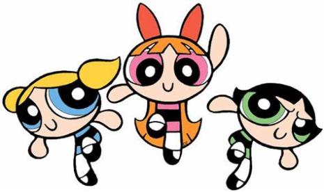 Kartun Powerpuff Girls.