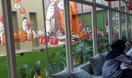 Karya Muralcon di Joe & Dough Plaza Indonesia, Jakarta.