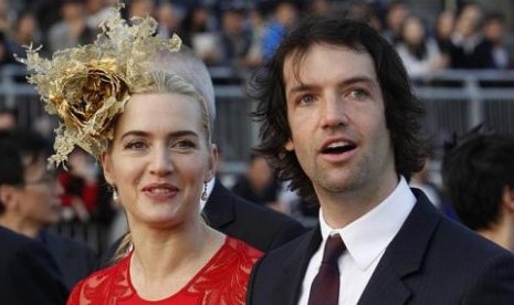 Kate Winslet dan Ned Rocknroll, suami ketiganya.