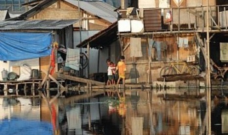 Kawasan kumuh di Jakarta