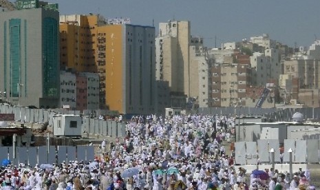 Kawasan Masjidil Haram di Makkah, Arab Saudi.