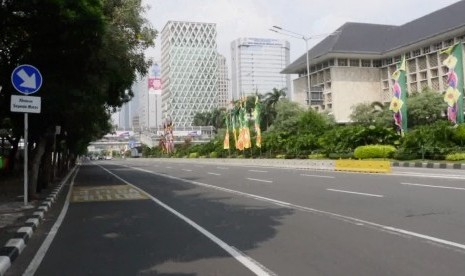 Kawasan Thamrin, Jakarta, Sabtu (16/6).