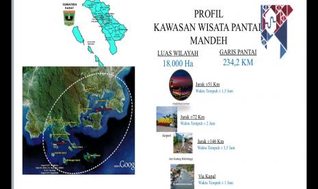 Kawasan Wisata Mandeh merupakan destinasi andalan Sumatera Barat yang memiliki banyak potensi pariwisata, mulai dari pantai, pulau-pulau, hutan mangrove, perbukitan maupun air terjun. Panorama pantai dan bawah laut Mandeh yang memukau juga membuat banyak orang menjuluki Mandeh sebagai Surga dari Sumatera Barat (Paradise from West Sumatera). 