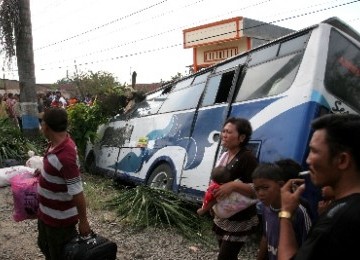 Kecelakaan bus (ilustrasi)