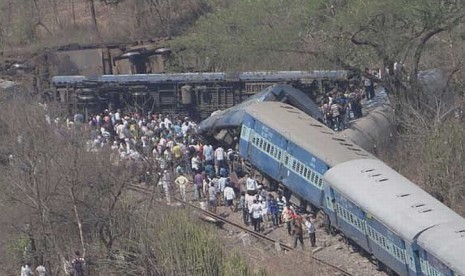 Kecelakaan kereta api di Distrik Raigad, India.