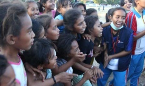 Keceriaan anak-anak di Maumere,NTT.