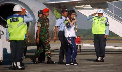 Kedatangan api Asian Games di Yogyakarta.