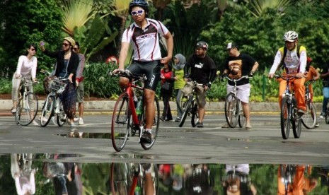 Kegiatan 'Car Free Day' dilmanfaatkan warga untuk bersepeda (ilustrasi)