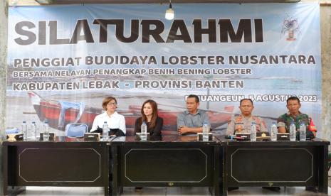 Kegiatan dialog nelayan dan Penggiat Budidaya Lobster Nusantara (PBLN) di Binangeun, Desa Muara, Sabtu (5/8/2023). 