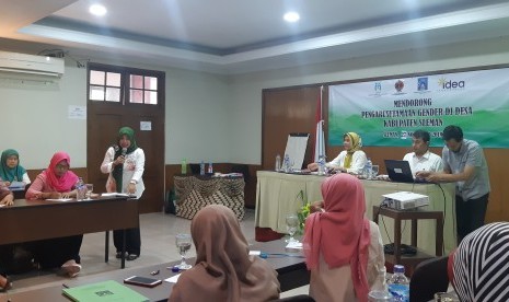 Kegiatan diskusi dengan tema “Mendorong Pengarusutamaan Gender di Desa Kabupaten Sleman