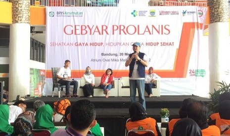 Kegiatan Gebyar Prolanis di Kota Bandung, Sabtu (20/5).