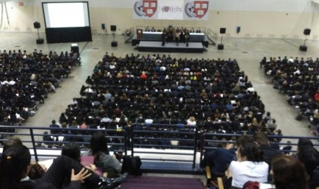 kegiatan Harvard Model United Nations atau simulasi sidang PBB yang berlangsung di Boston, Massachusetts, Amerika Serikat 