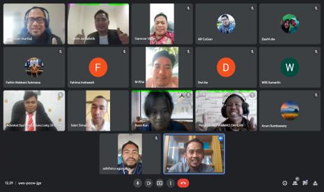 Kegiatan kumpul daring yang digelar Komunitas Taklim Jurnalistik.