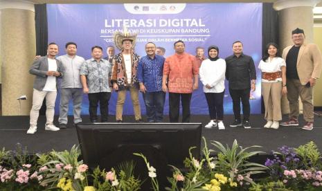 Kegiatan Literasi Digital di Keuskupan Agung yang berlangsung di Ballroom Hotel Ibis Bandung Trans Studio, kota Bandung, Ahad (8/10/2023).