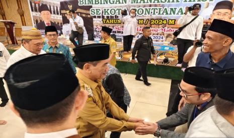 Kegiatan manasik haji di Kota Pontianak, Senin (6/5/2024).