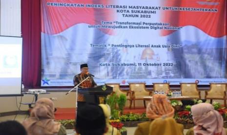 Kegiatan peningkatan indeks literasi masyarakat untuk kesejahteraan di Gedung Juang 45 Kota Sukabumi, Selasa (11/10/2022).