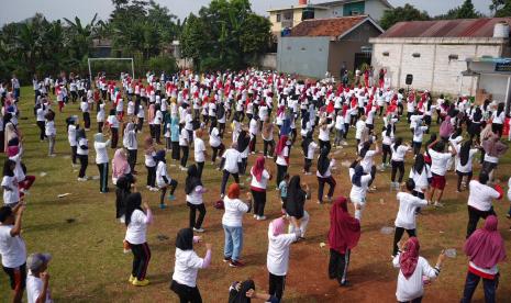 Kegiatan Senam Sehat Bersama di Bogor, Ahad (5/2/2023).